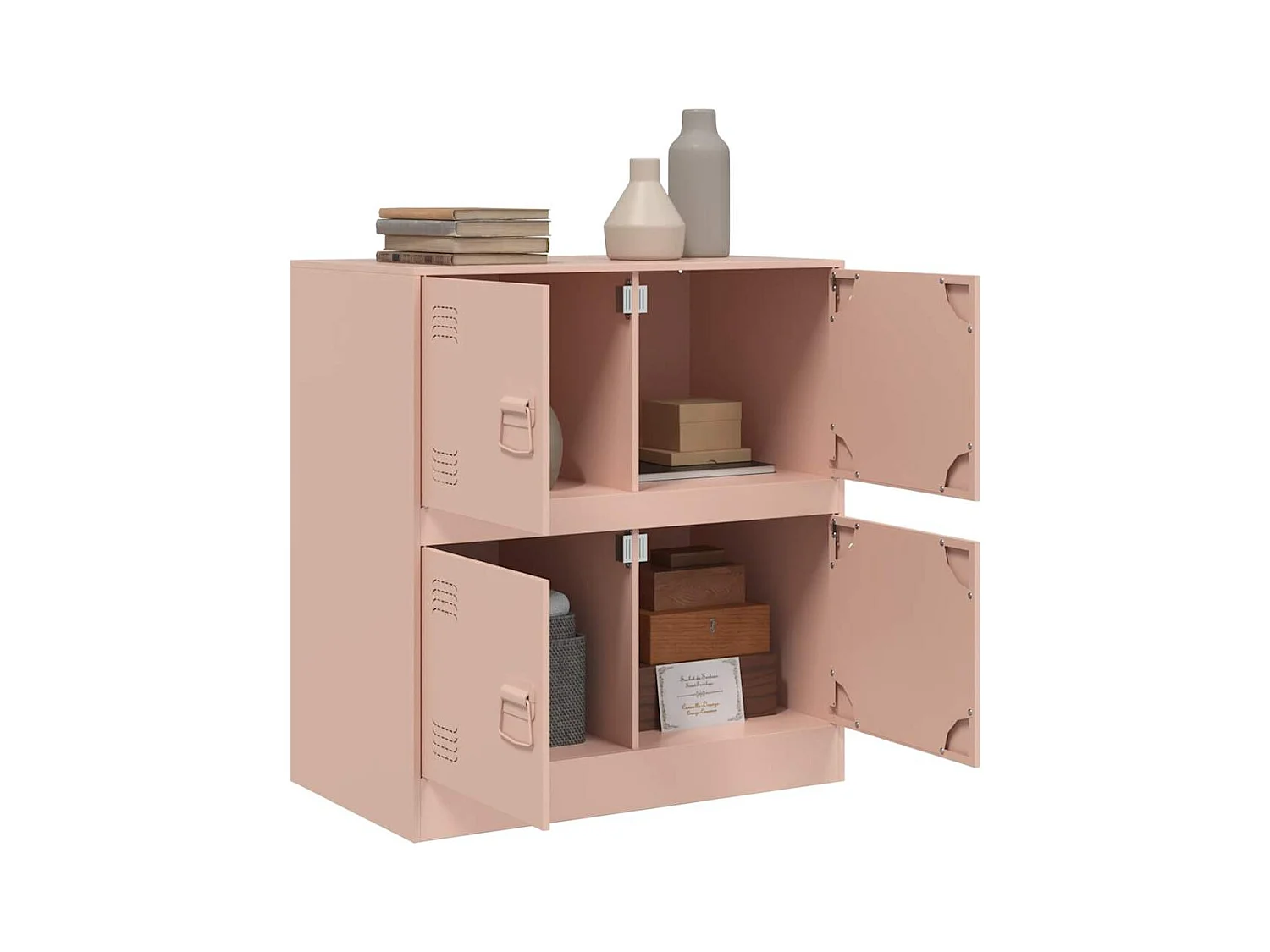 Buffet rose 67x39x73 cm acier