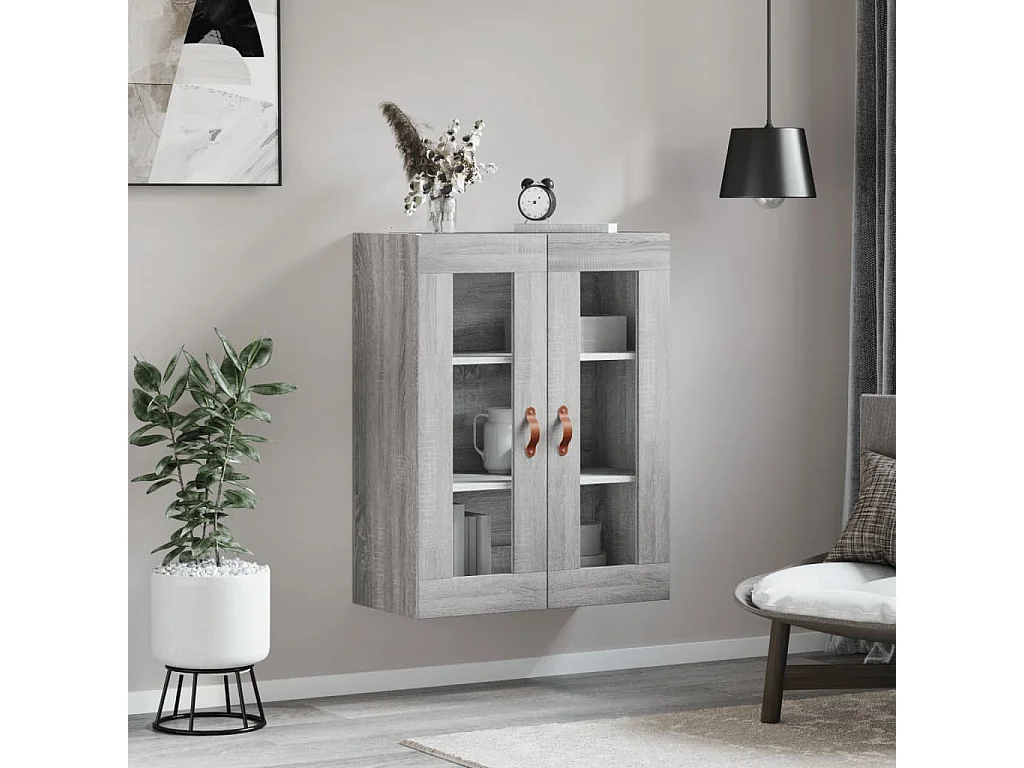Armoire murale sonoma gris 69,5x34x90 cm