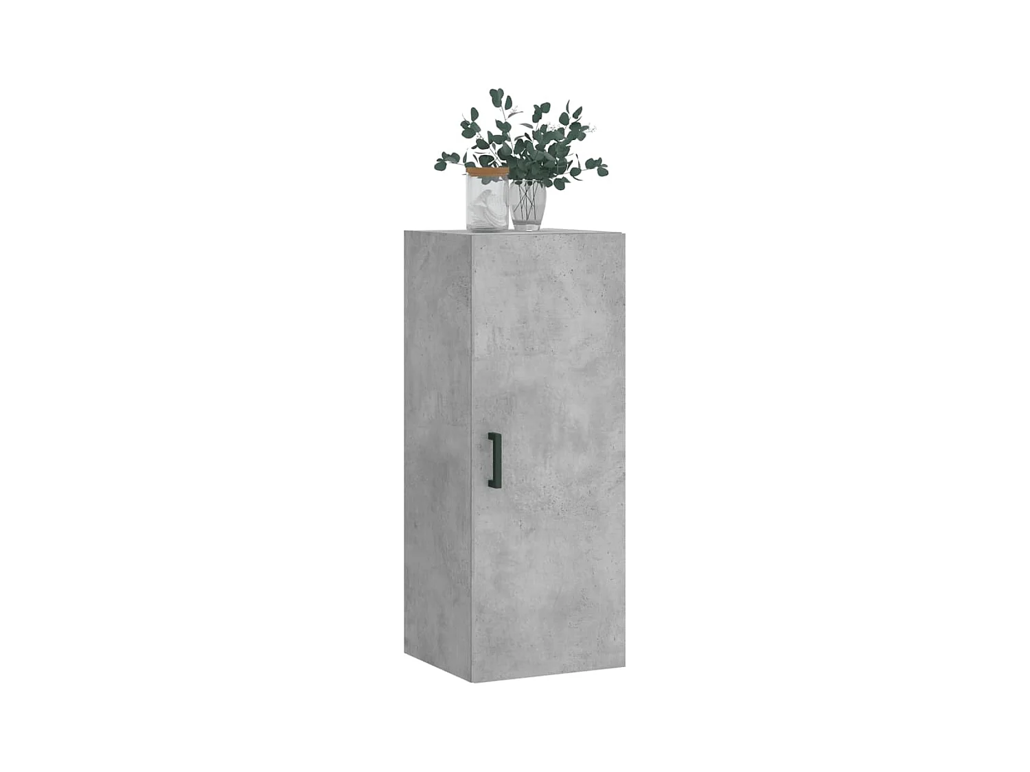 Mobiletto da parete grigio cemento 34,5x34x90 cm