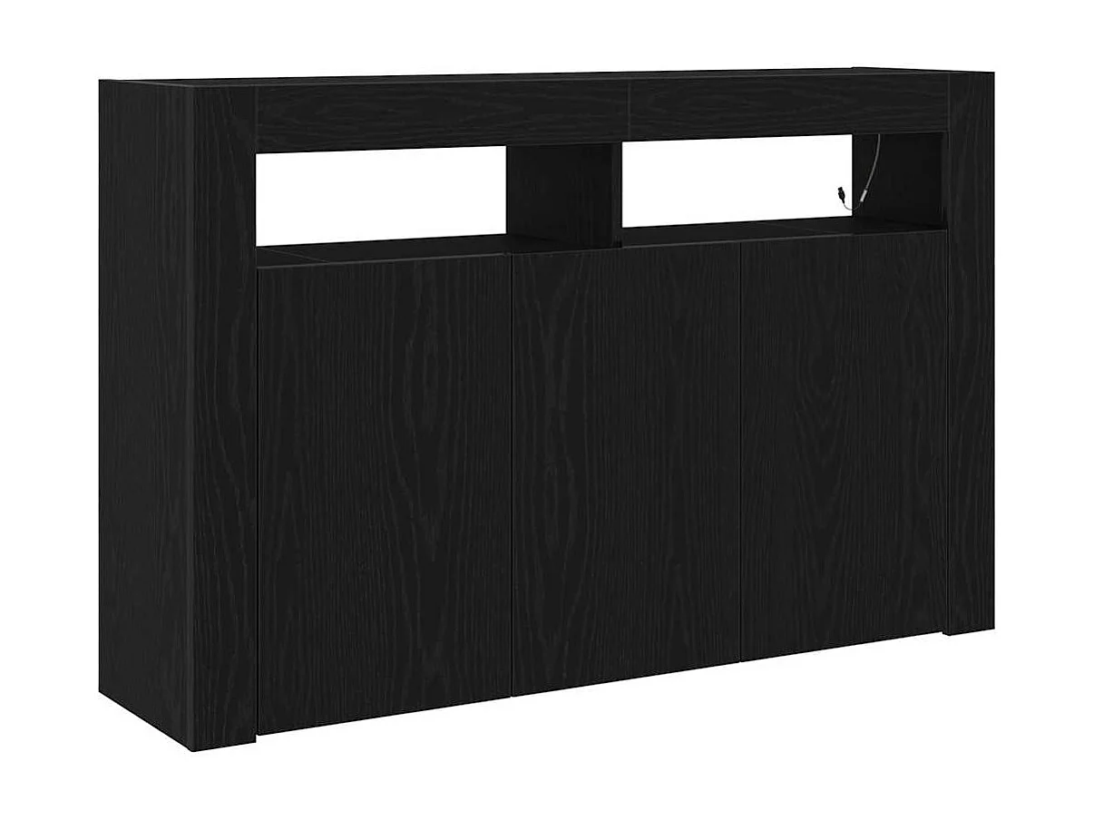 Buffet Chêne noir Bois aggloméré 116 x 30 x 75 cm Buffet moderne