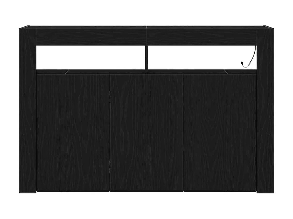 Buffet Chêne noir Bois aggloméré 116 x 30 x 75 cm Buffet moderne