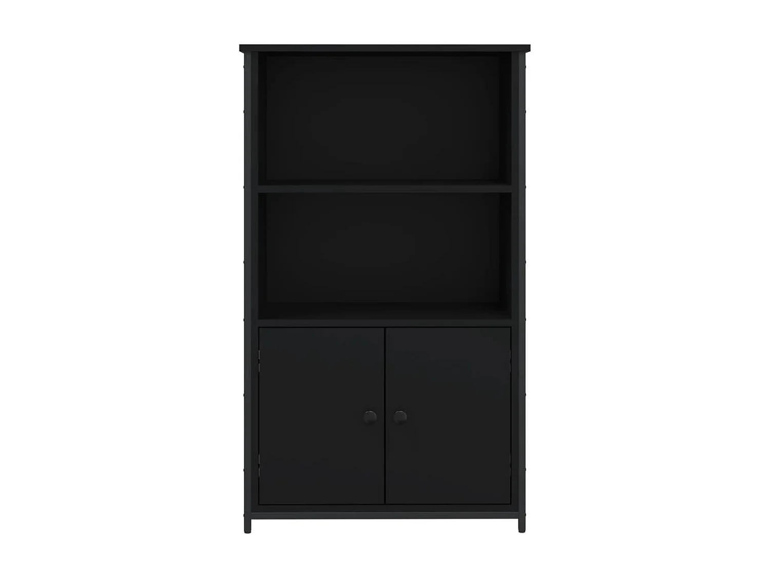 Buffet haut noir 62x32x103,5 cm bois d'ingénierie