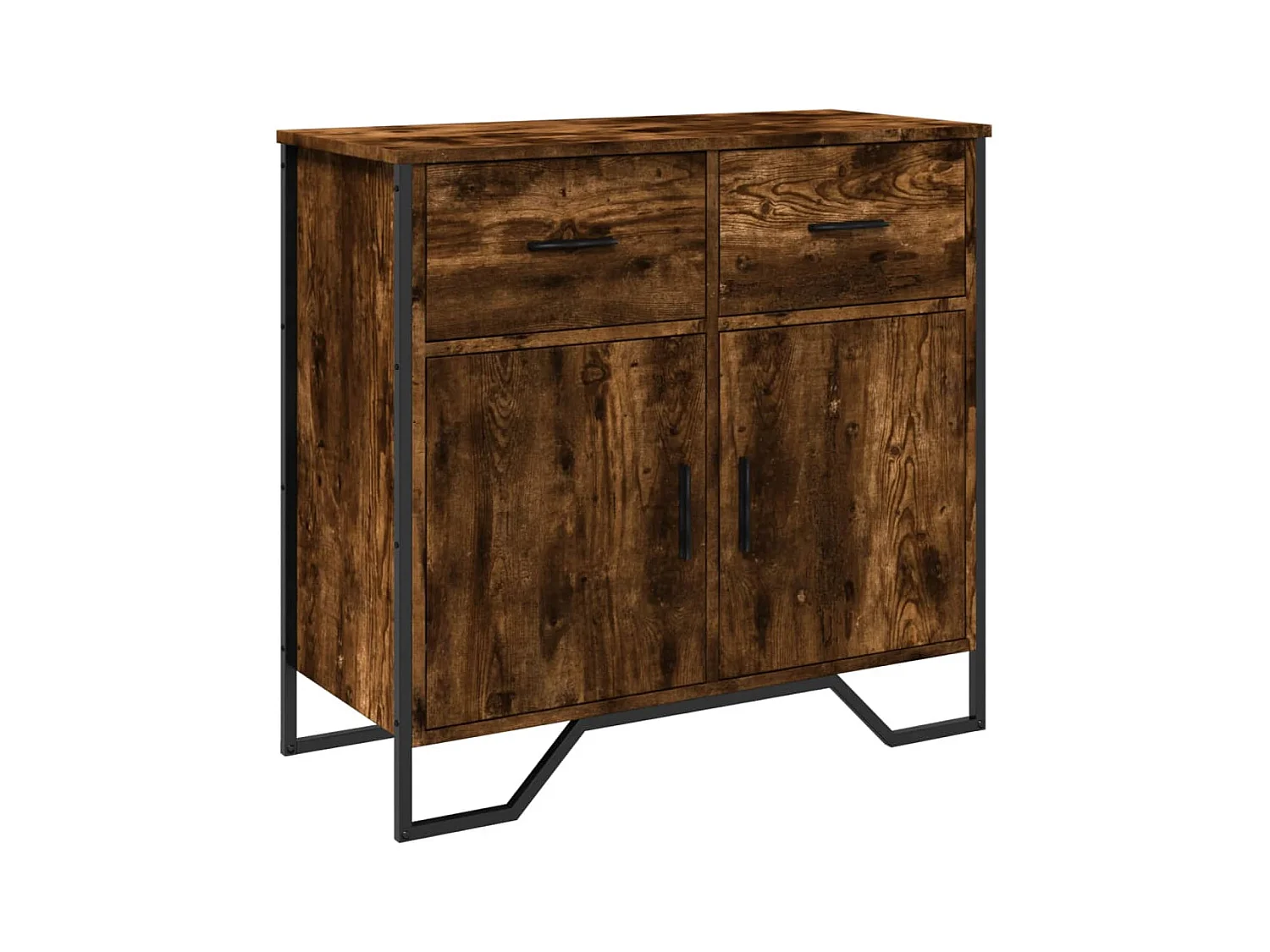 Buffet chêne fumé 79,5x35,5x74,5 cm bois d'ingénierie