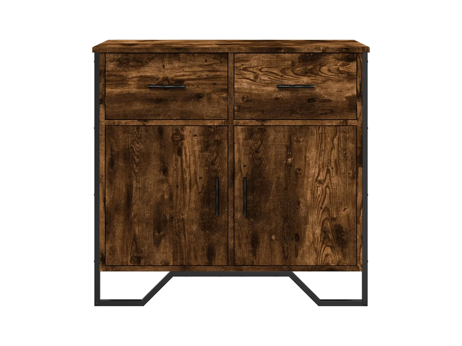 Buffet chêne fumé 79,5x35,5x74,5 cm bois d'ingénierie