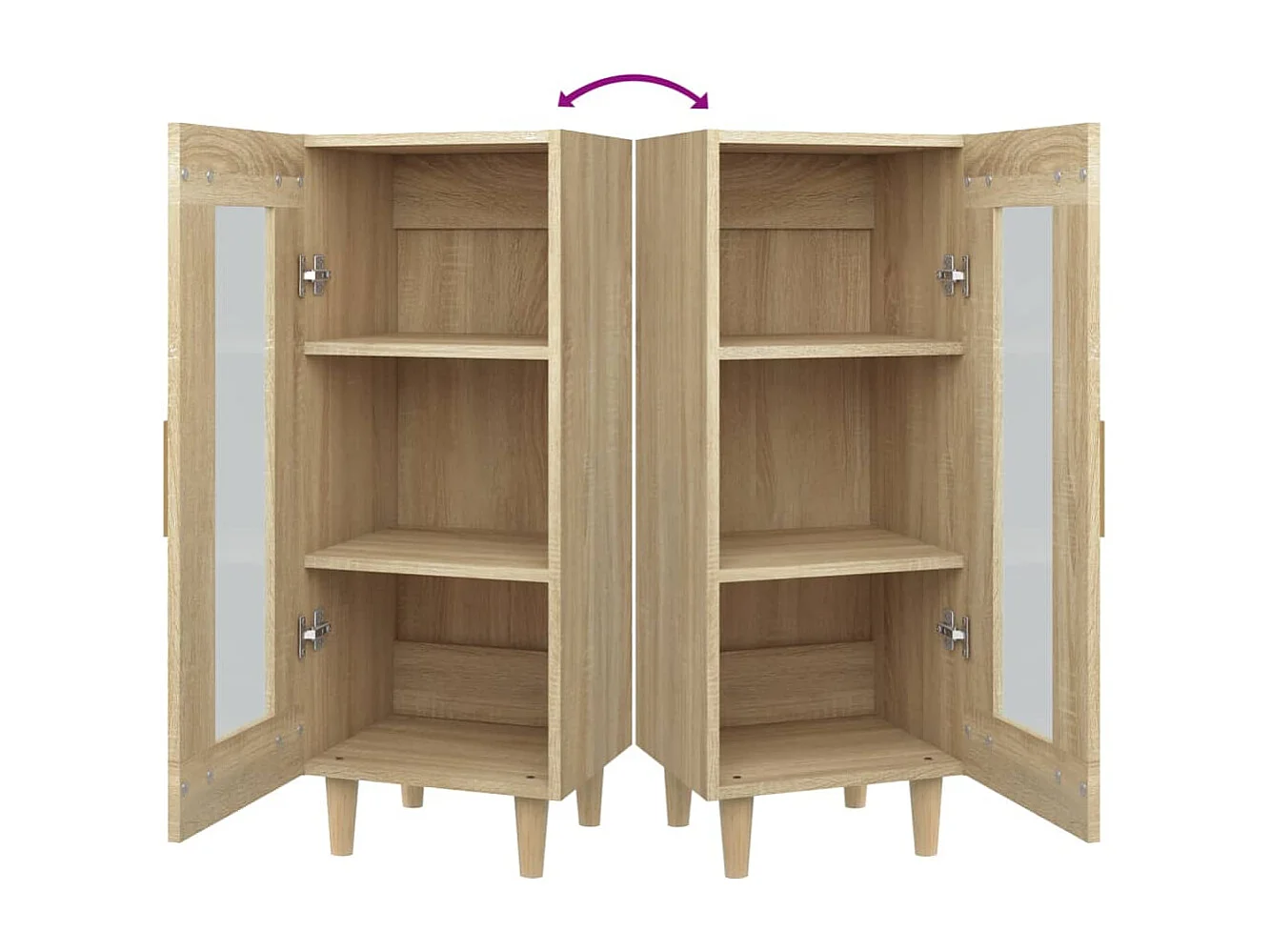 Buffet Chêne sonoma 34,5x34x90 cm Bois d'ingénierie