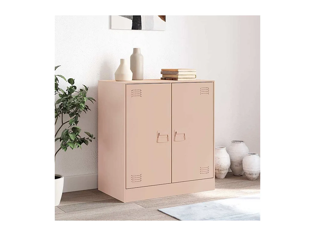 Buffet rose 67x39x73 cm acier