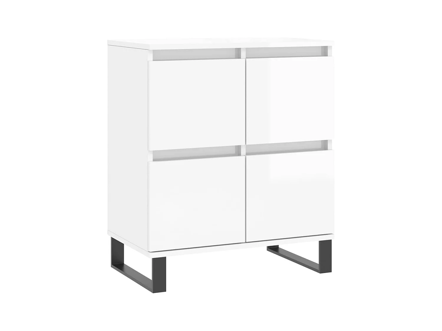 Credenza Bianco lucido 60x35x70 cm Legno composito