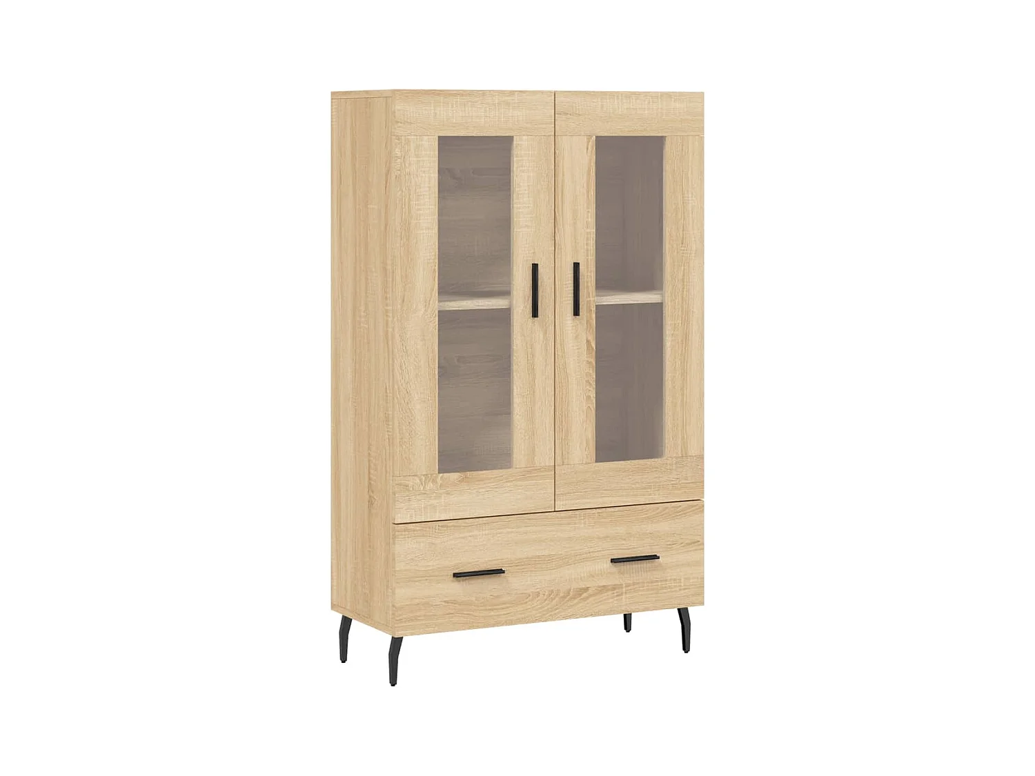 Hoog dressoir Sonoma eiken 69,5x31x115 cm bewerkt hout