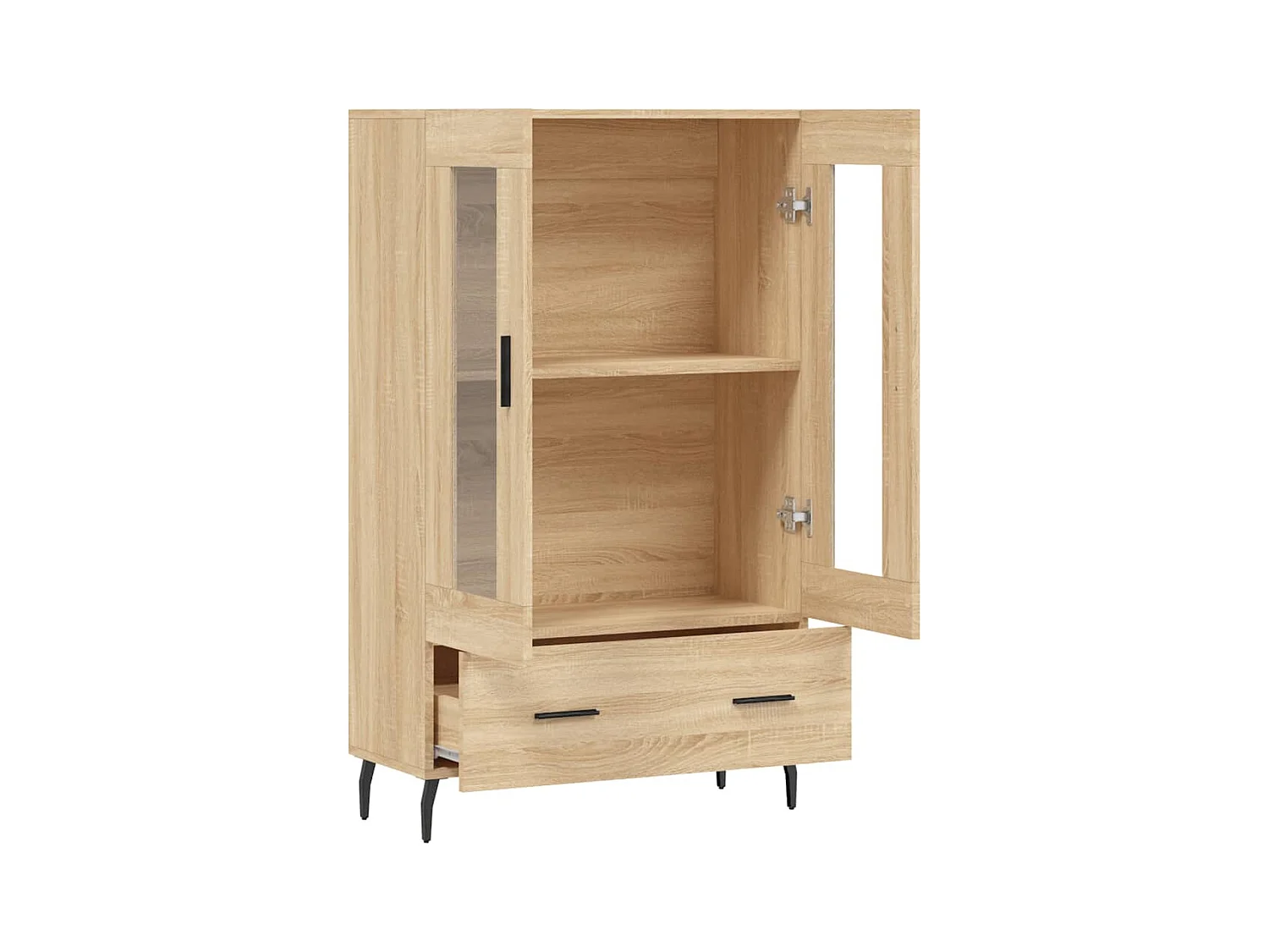 Hoog dressoir Sonoma eiken 69,5x31x115 cm bewerkt hout