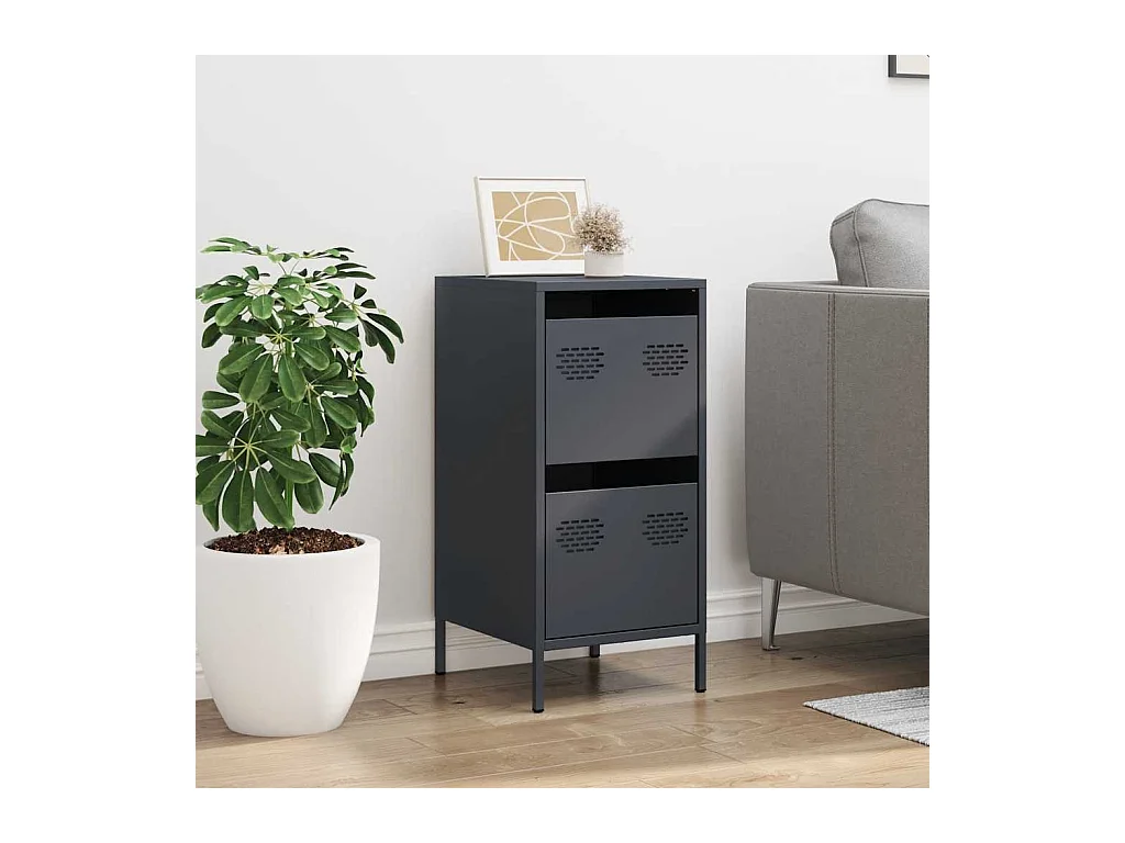 Buffet anthracite 35x39x73,5 cm acier laminé à froid