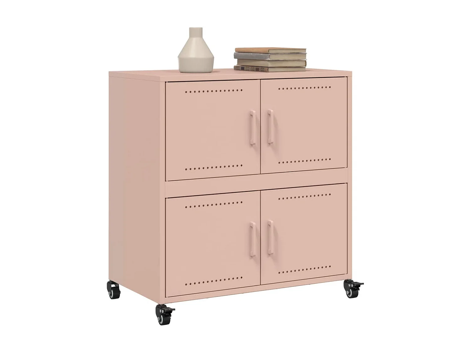 Buffet rose 68x39x72 cm acier