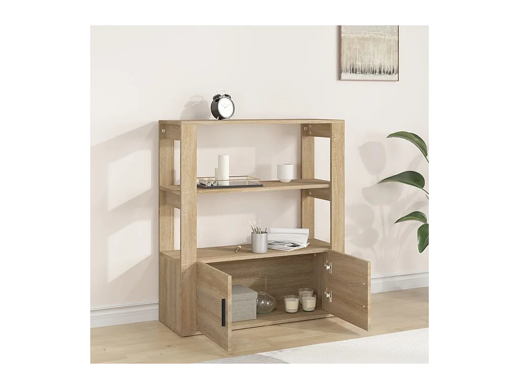 Buffet Chêne sonoma 80x30x90 cm Bois d'ingénierie