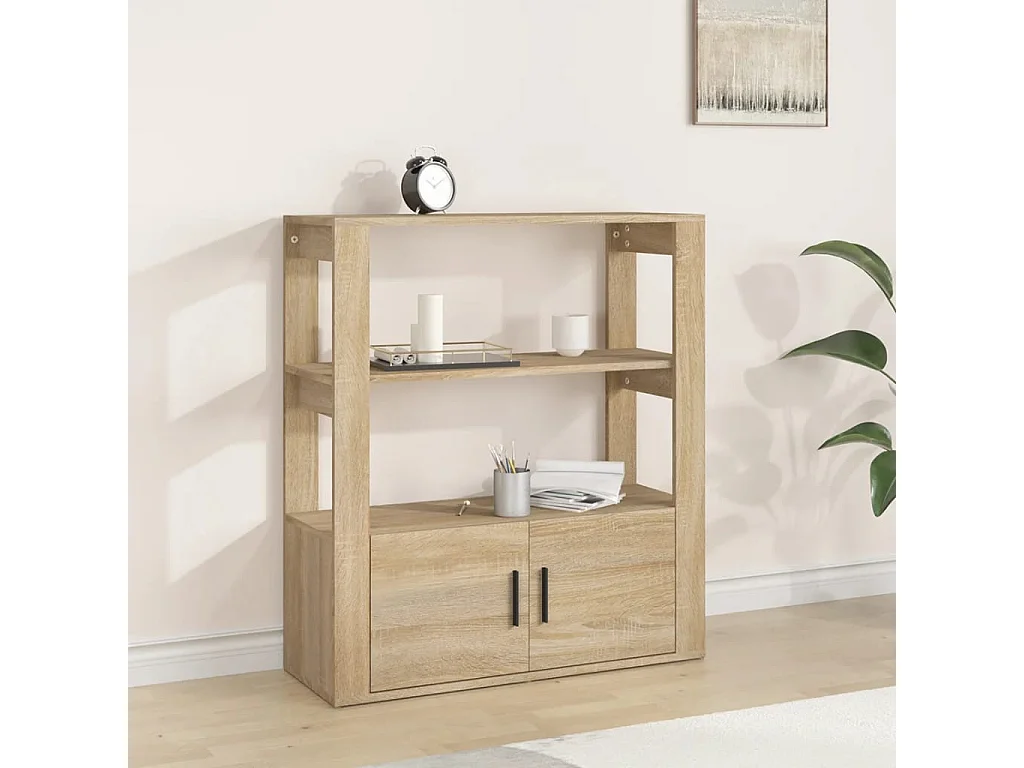 Buffet Chêne sonoma 80x30x90 cm Bois d'ingénierie