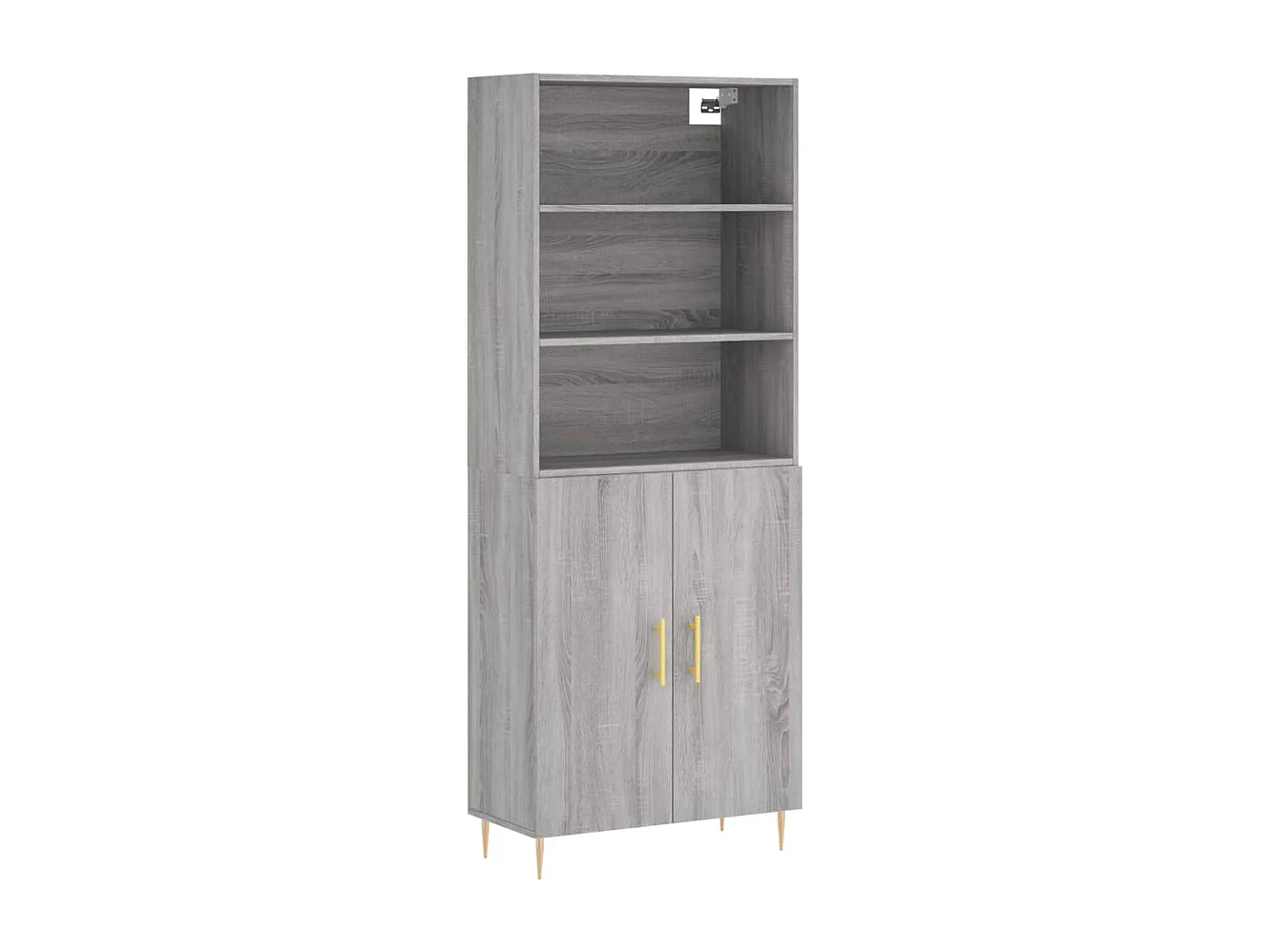 Buffet haut Sonoma gris 69,5x34x180 cm Bois d'ingénierie