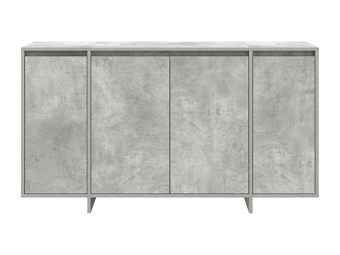 Buffet Gris Béton Gris béton Bois d'ingénierie 135 x 41 x 75 cm