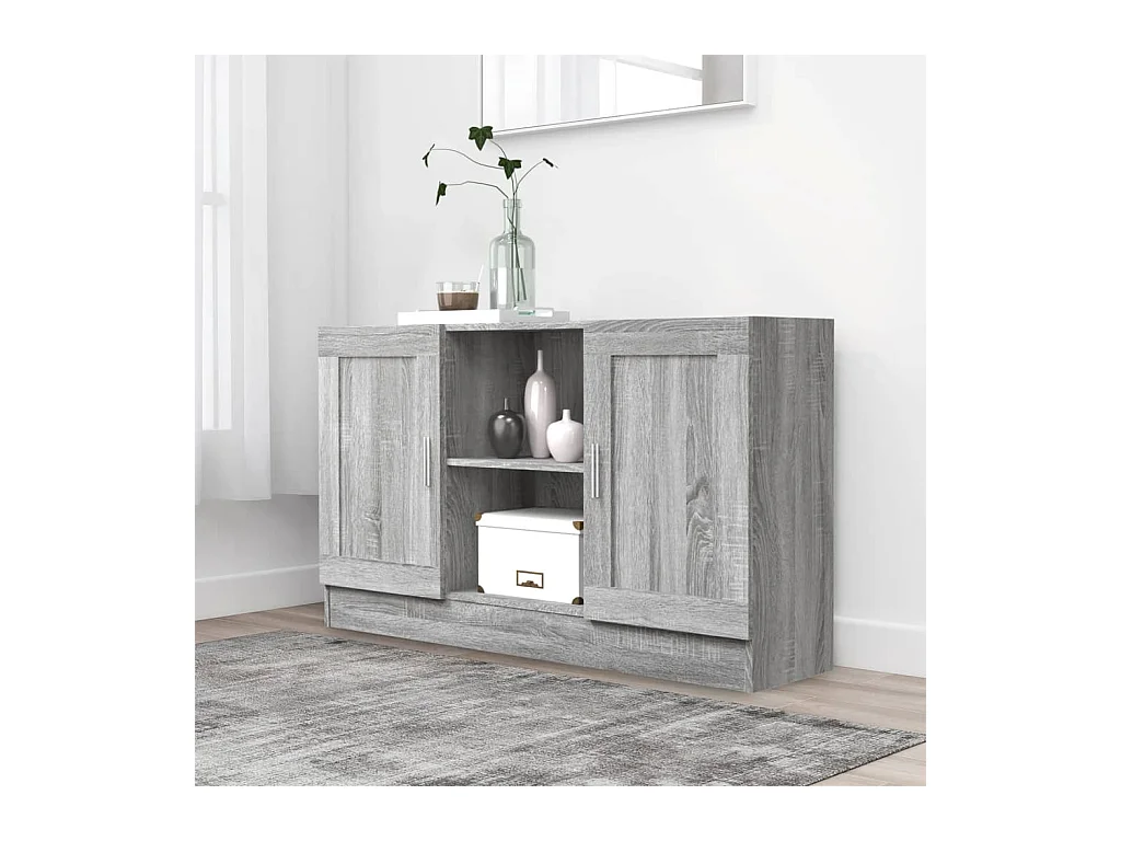 Buffet Sonoma gris 120x30,5x70 cm Bois d'ingénierie