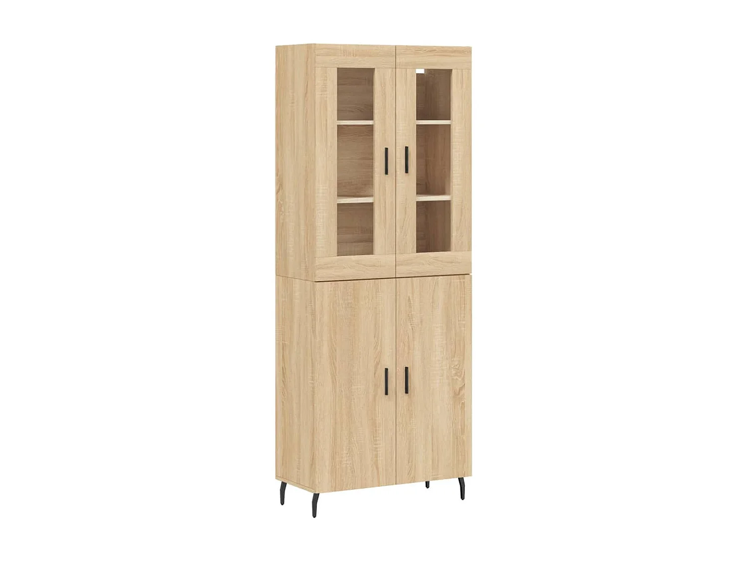 Hohes Sideboard Sonoma Eiche 69,5x34x180 cm Holzwerkstoff