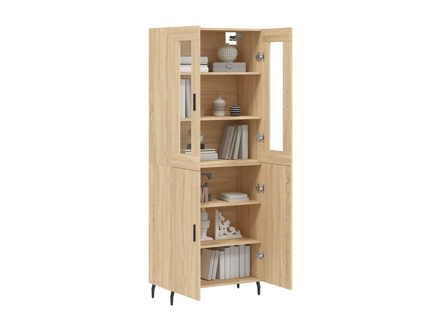 Hohes Sideboard Sonoma Eiche 69,5x34x180 cm Holzwerkstoff