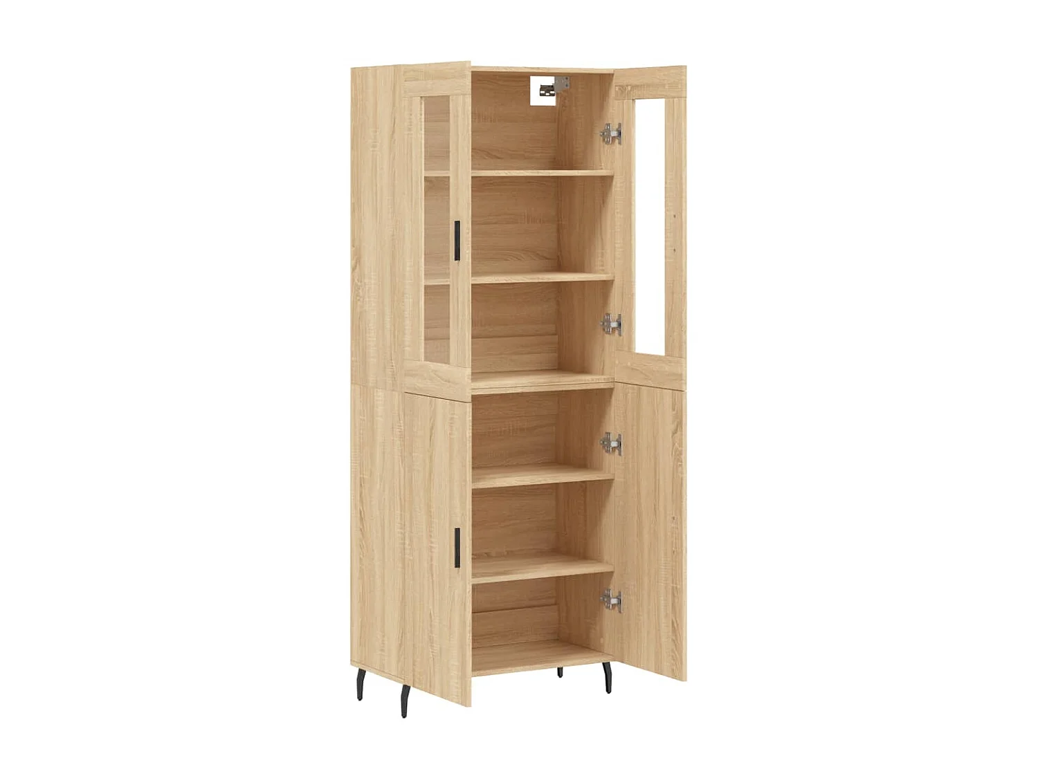 Hohes Sideboard Sonoma Eiche 69,5x34x180 cm Holzwerkstoff