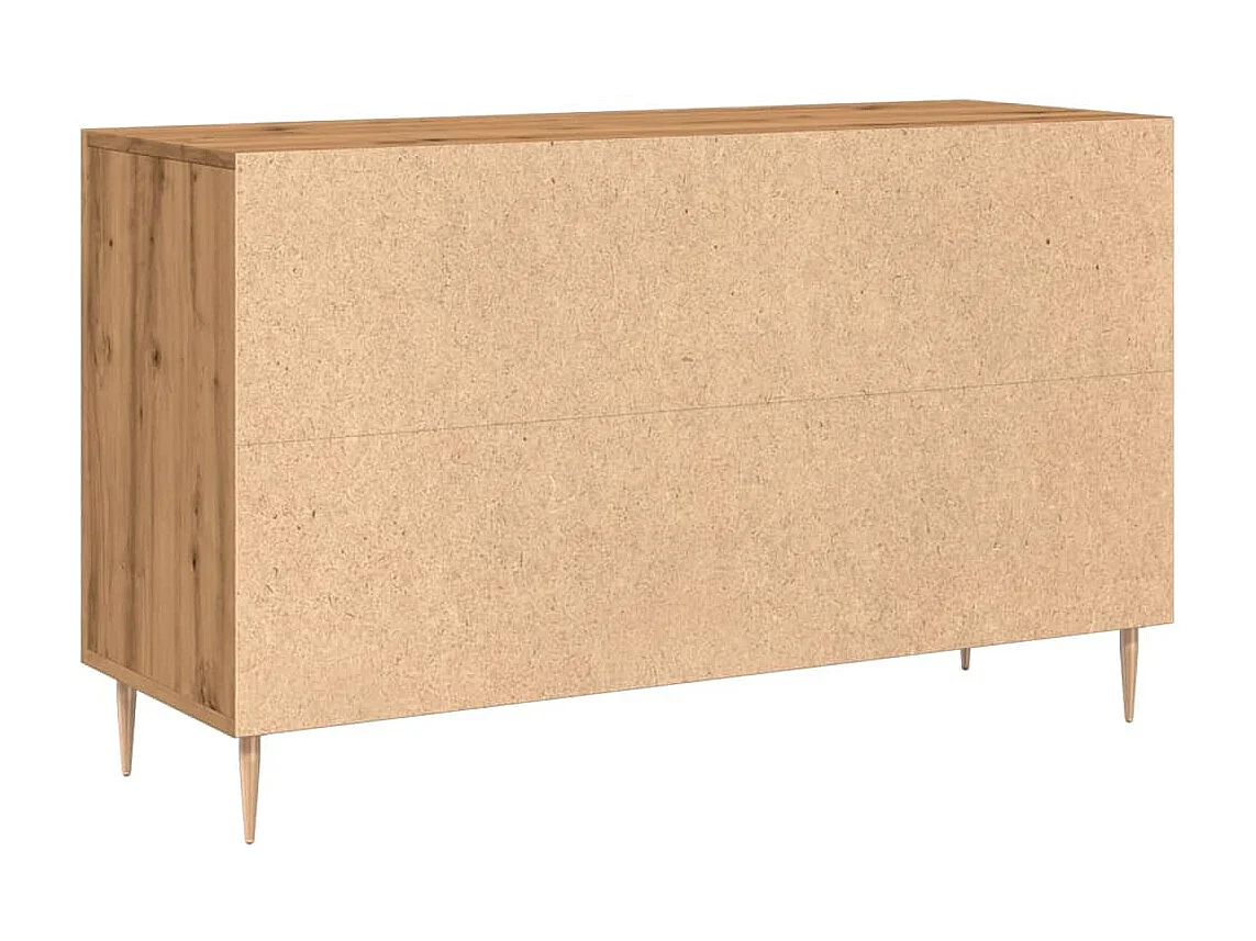 Buffet chêne artisanal 100x36x60 cm bois d'ingénierie