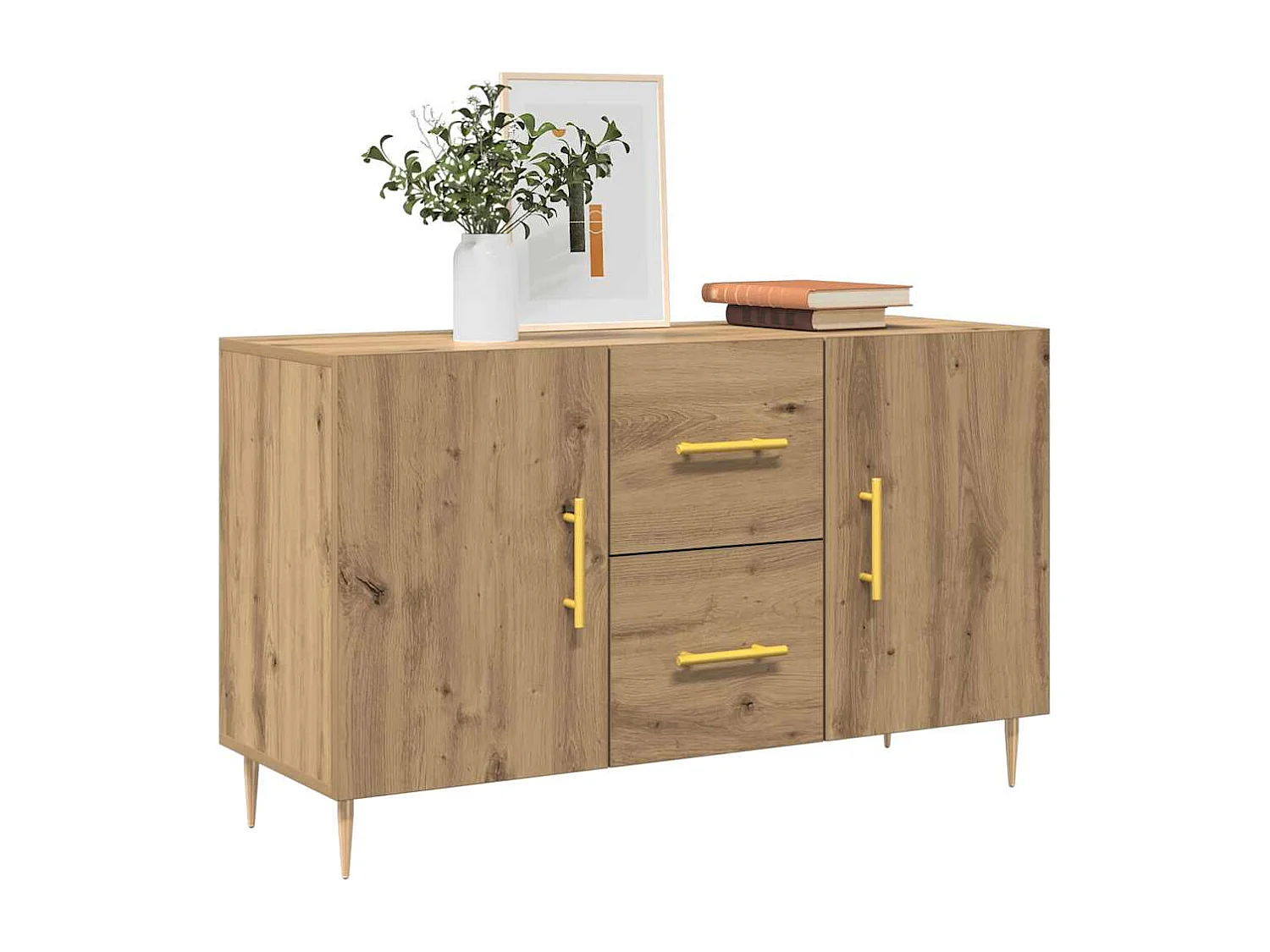 Handgefertigtes Sideboard aus Eichenholz 100x36x60 cm