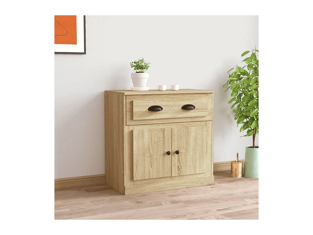 Buffet chêne sonoma 70x35,5x67,5 cm bois d'ingénierie