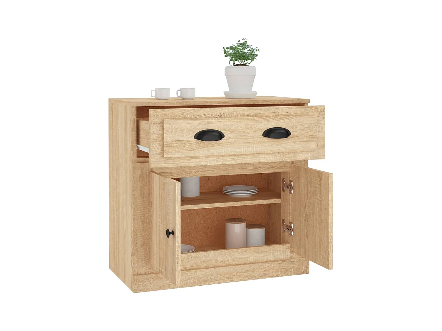 Buffet chêne sonoma 70x35,5x67,5 cm bois d'ingénierie