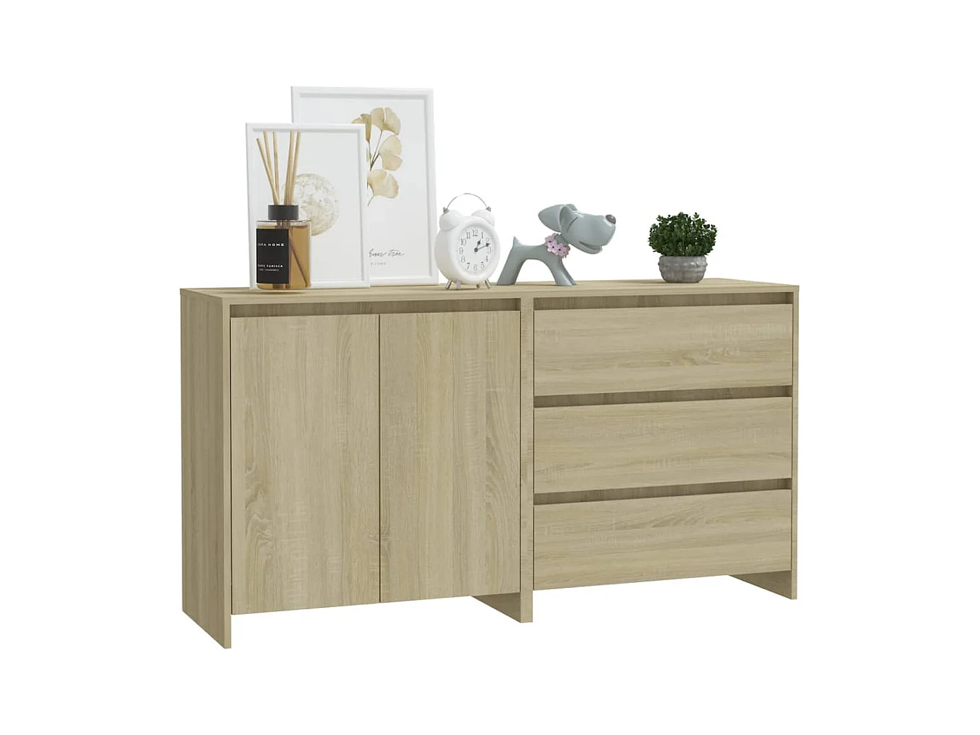 Buffets 2 pcs Chêne sonoma Bois d'ingénierie