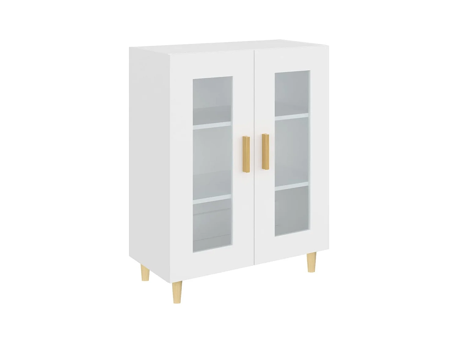 Buffet blanc 69,5x34x90 cm bois d'ingénierie