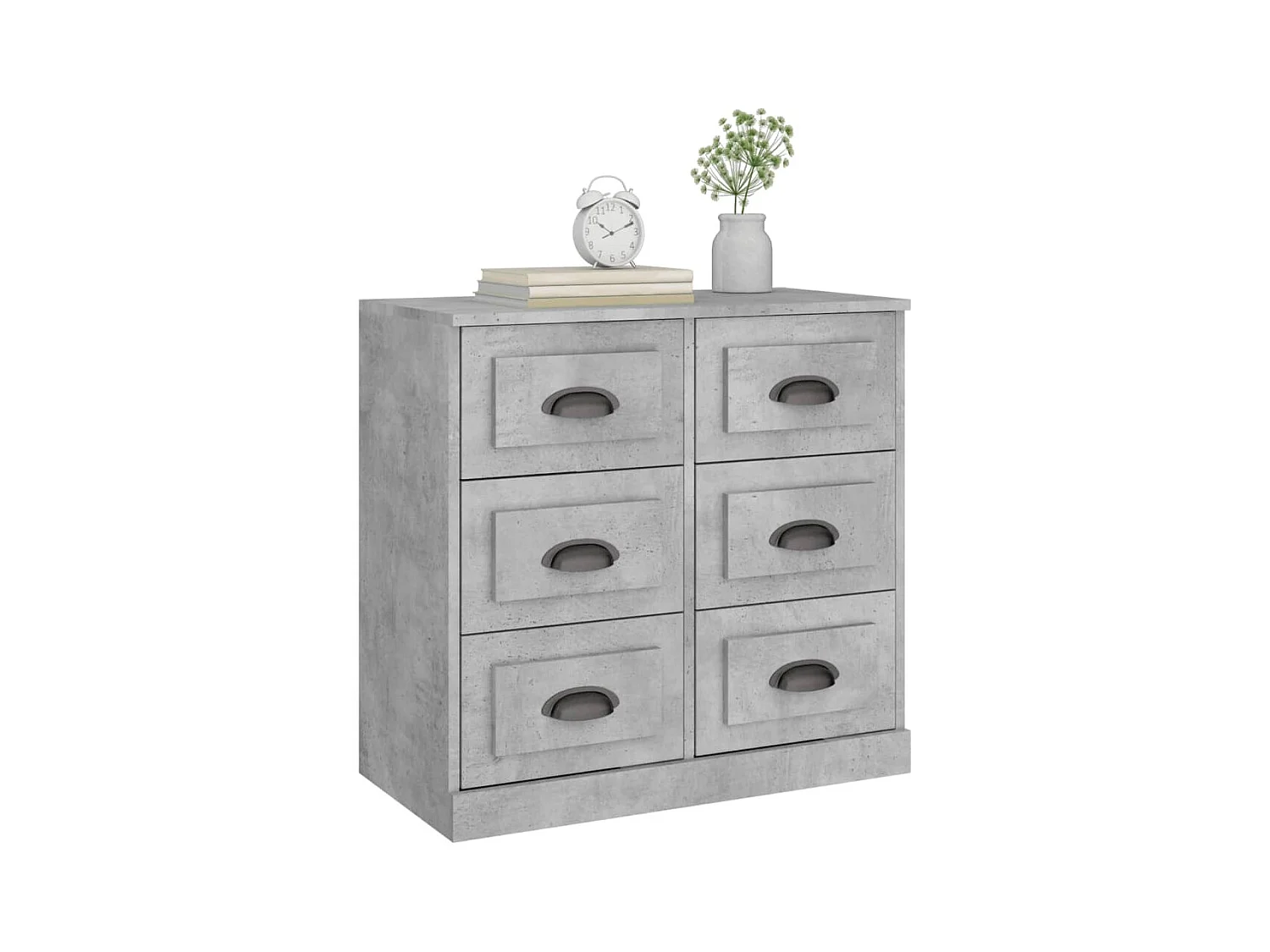 Buffet gris béton 70x35,5x67,5 cm bois d'ingénierie