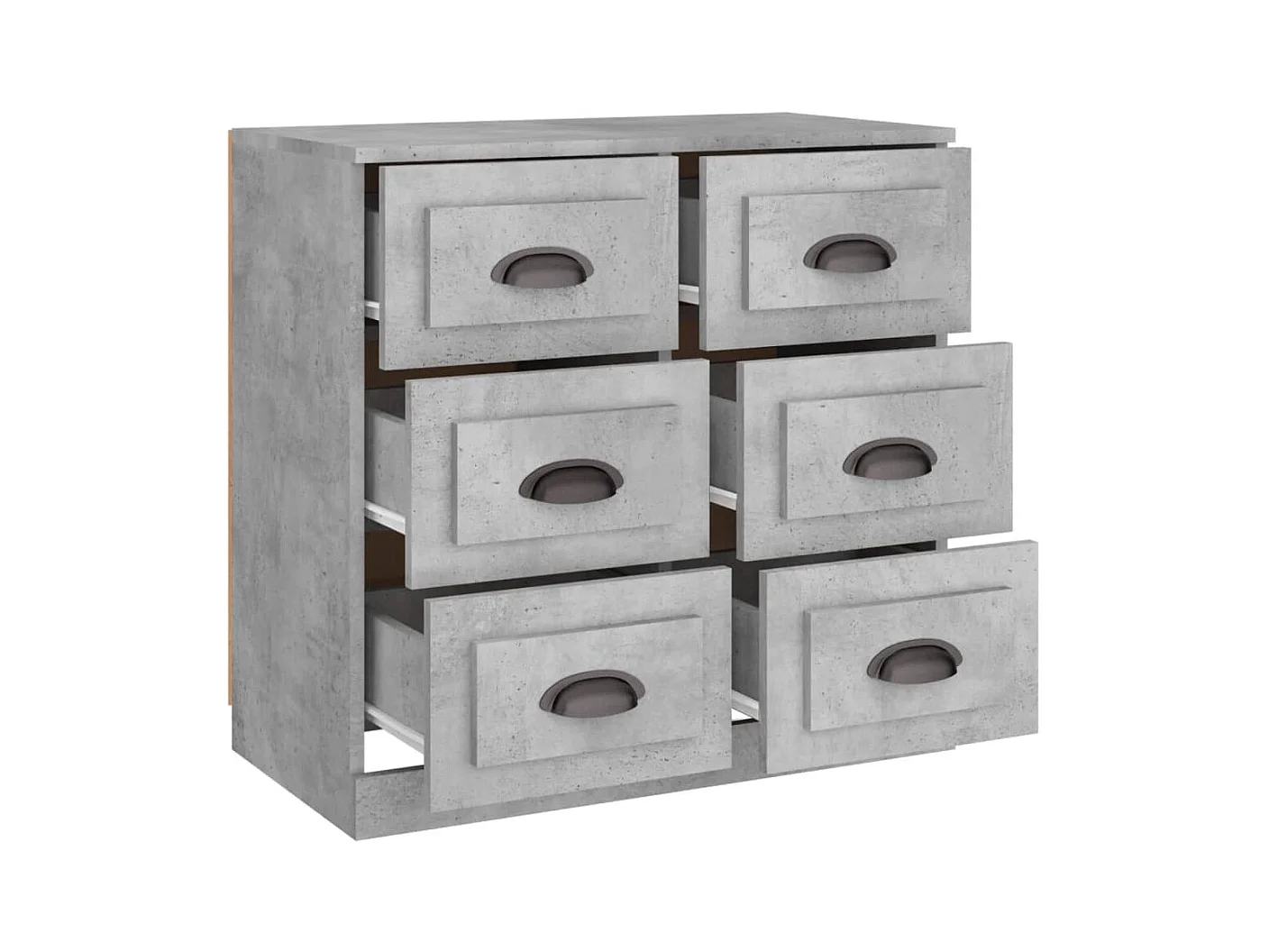 Buffet gris béton 70x35,5x67,5 cm bois d'ingénierie