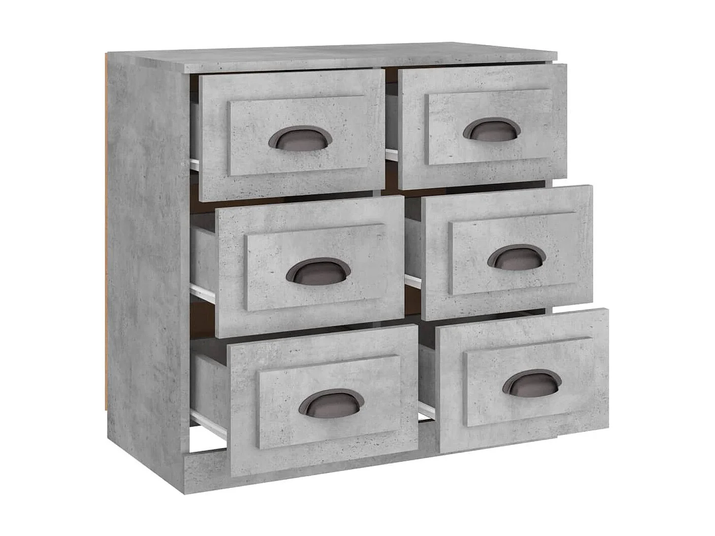 Buffet gris béton 70x35,5x67,5 cm bois d'ingénierie
