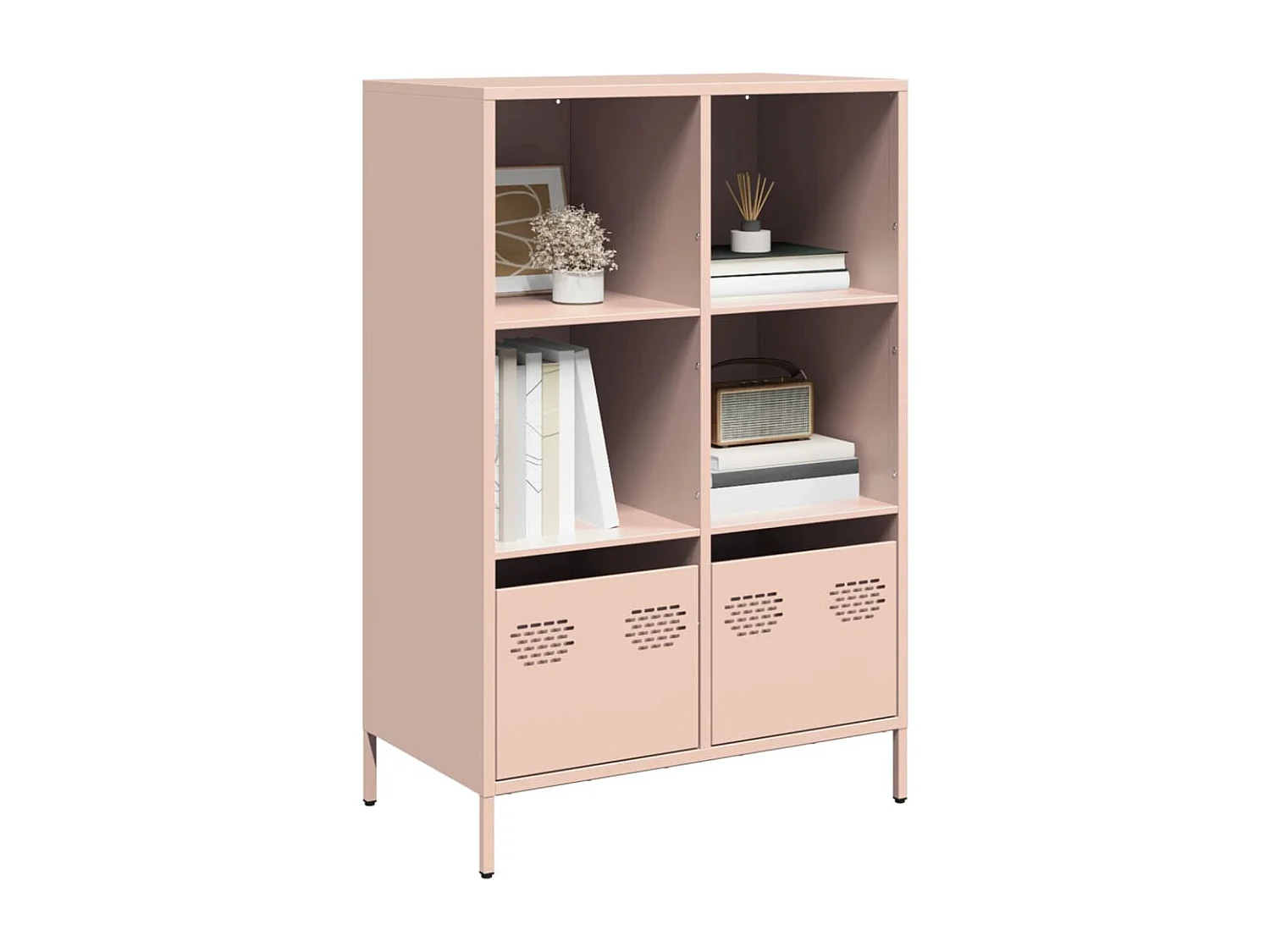 Buffet haut rose 68x39x103,5 cm acier