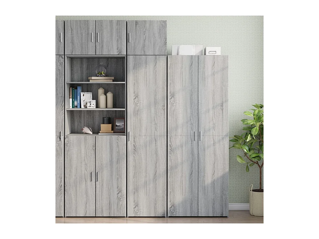 Armoire de rangement mince sonoma gris 45x42,5x225 cm