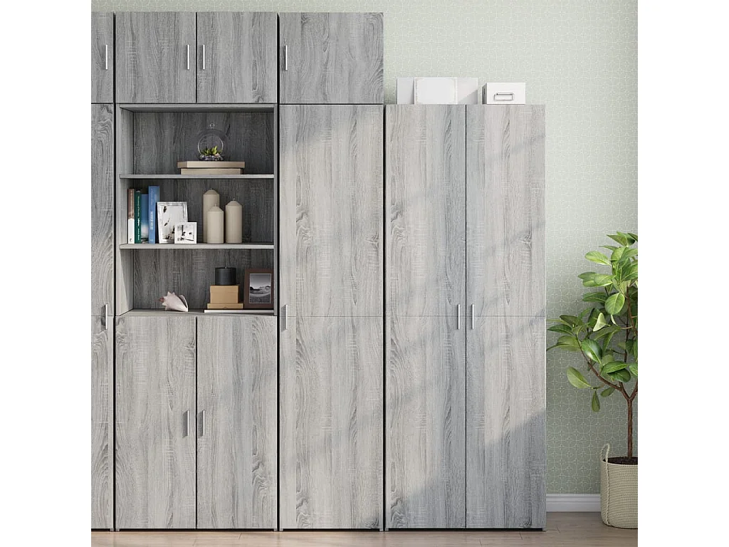 Armoire de rangement mince sonoma gris 45x42,5x225 cm