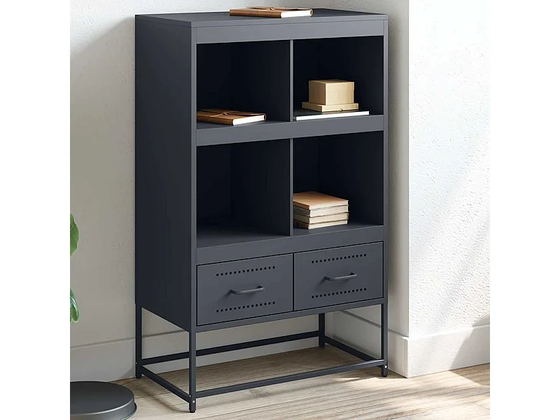 Buffet haut anthracite 68x39x111,5 cm acier