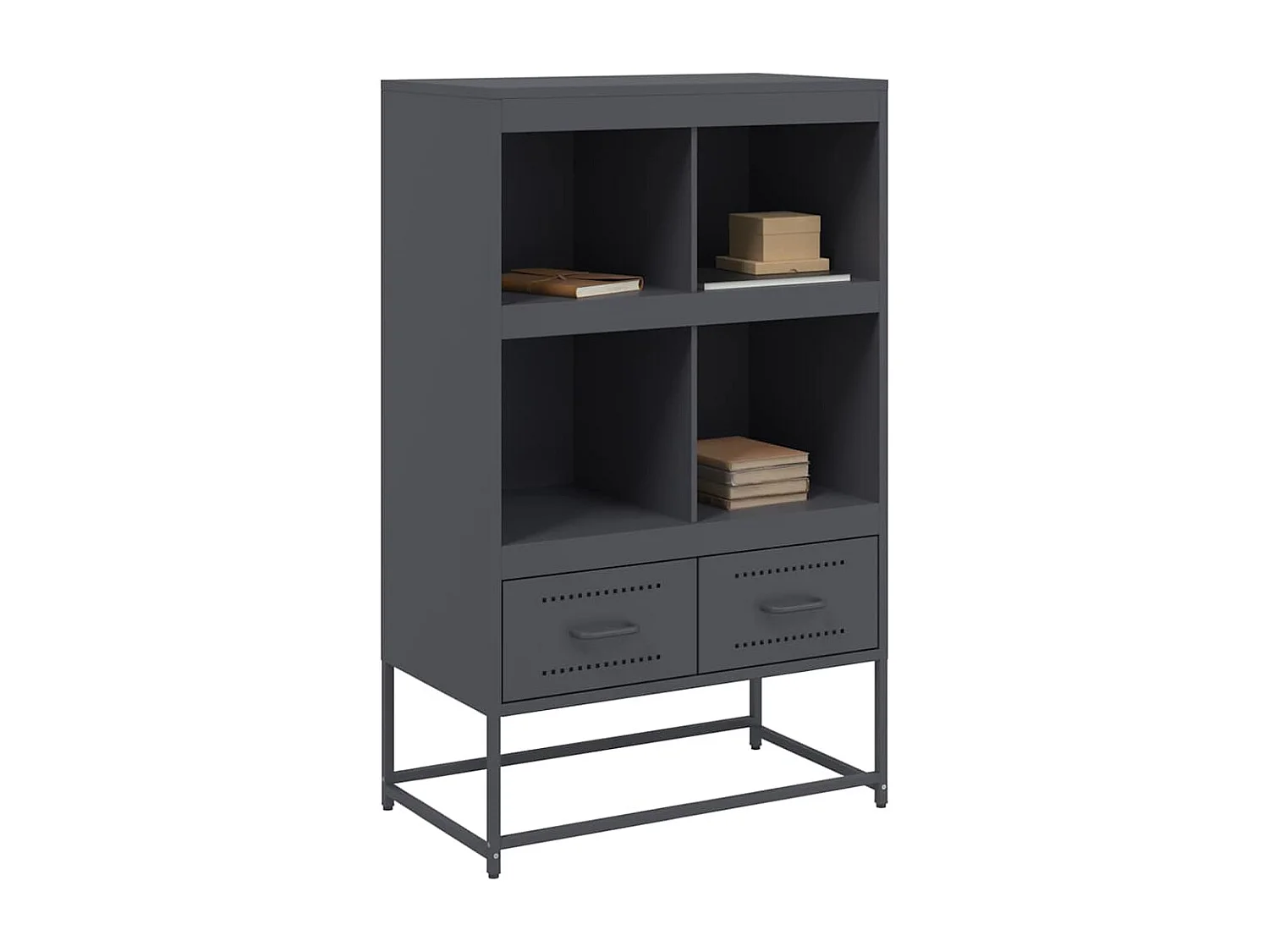 Buffet haut anthracite 68x39x111,5 cm acier