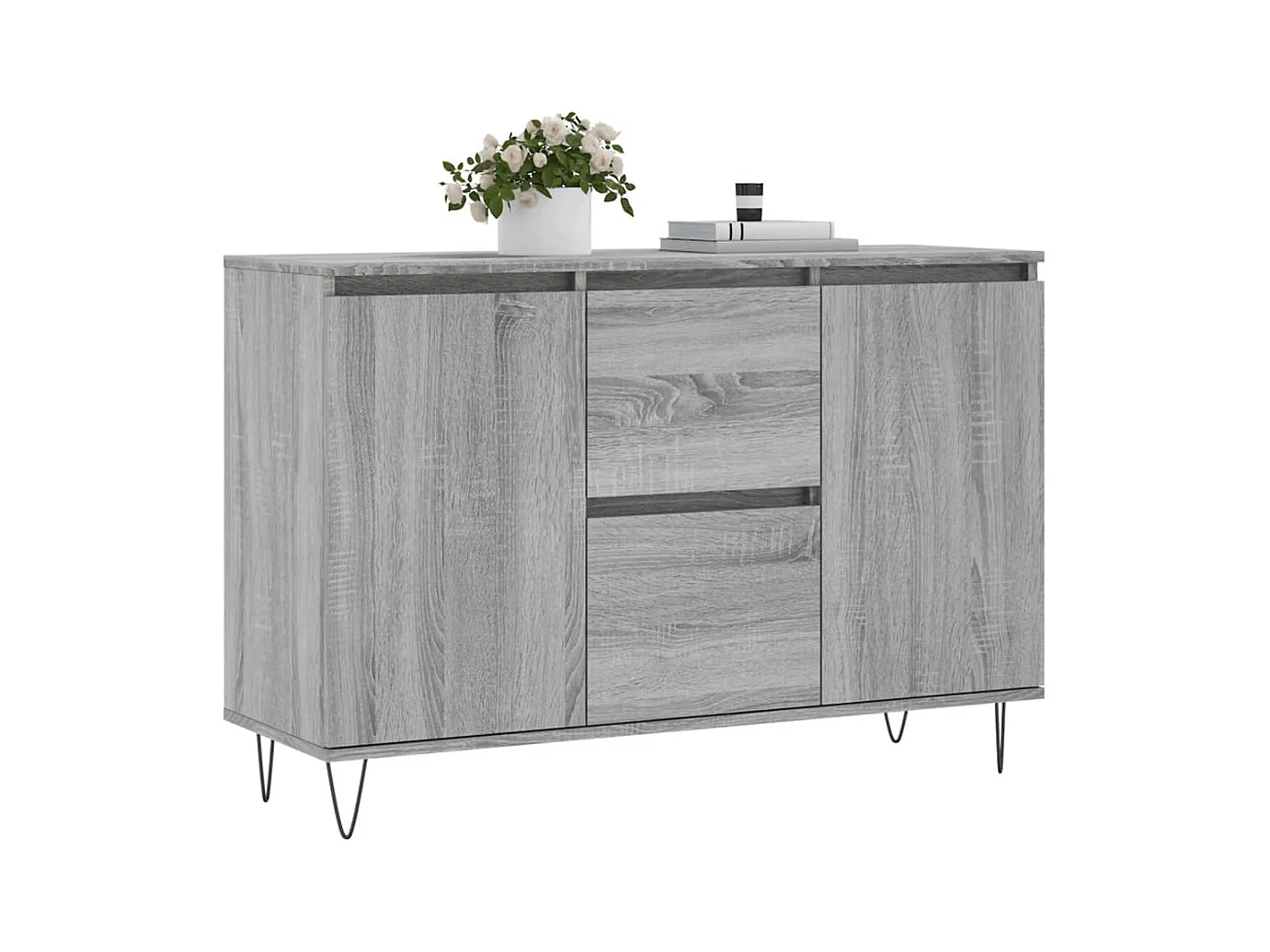Buffet sonoma gris 104x35x70 cm bois d'ingénierie