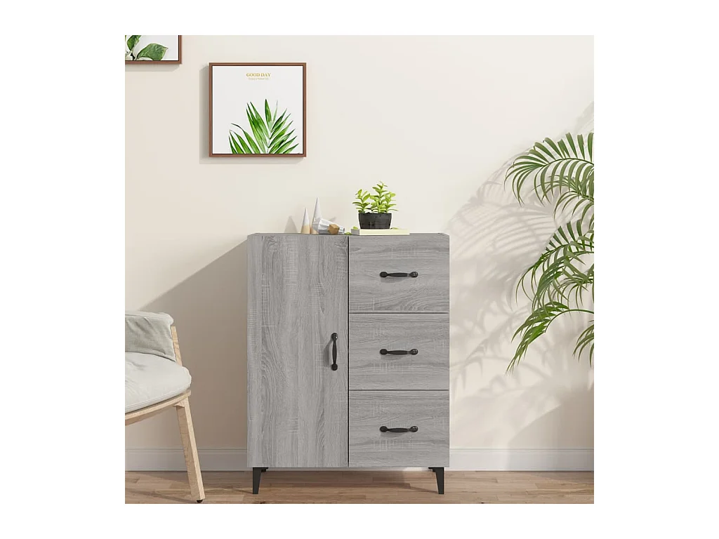 Buffet sonoma gris 69,5x34x90 cm bois d'ingénierie