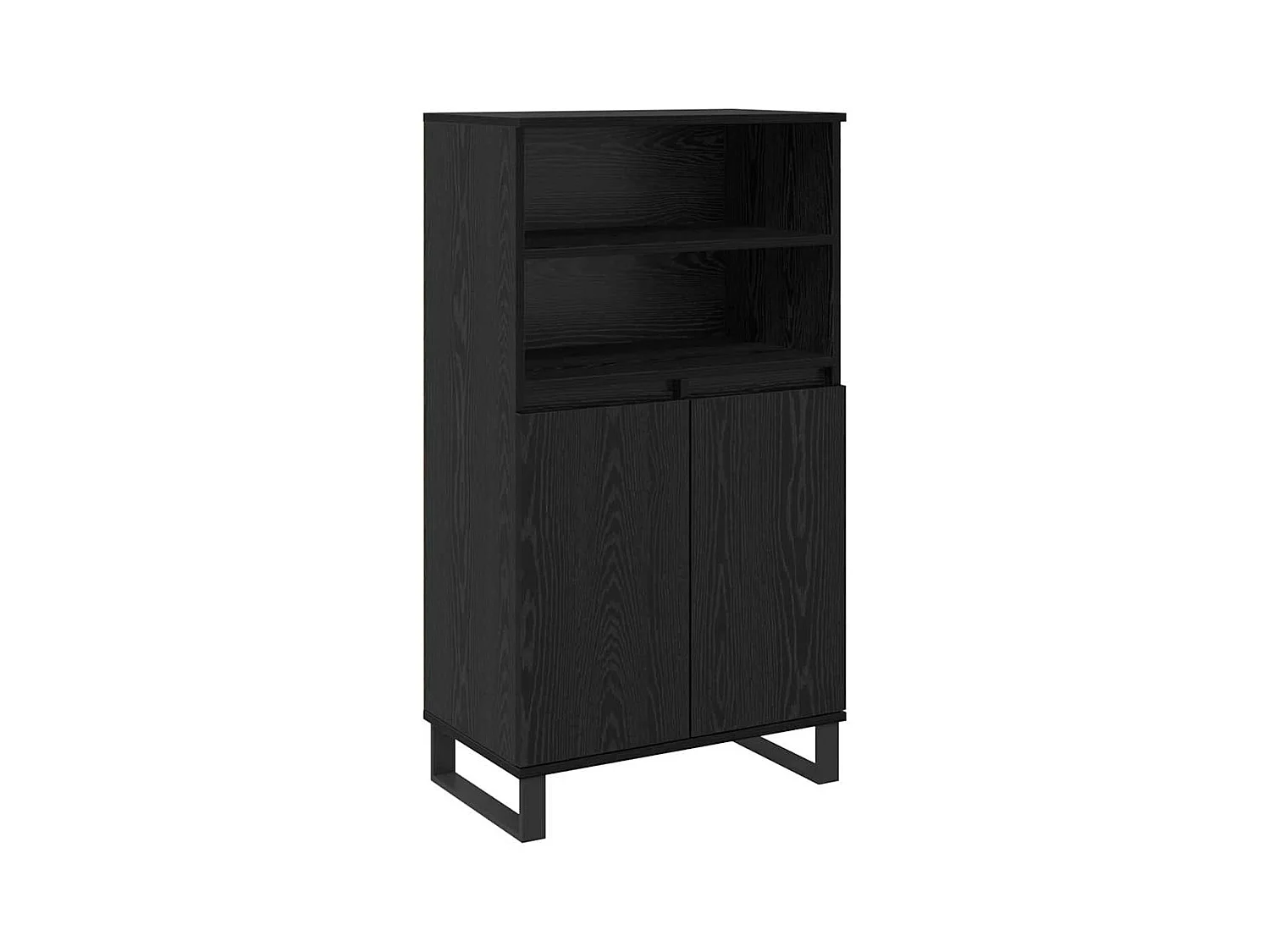 Haut Armoire Noir 60 x 36 x 110 cm Bois d'ingénierie