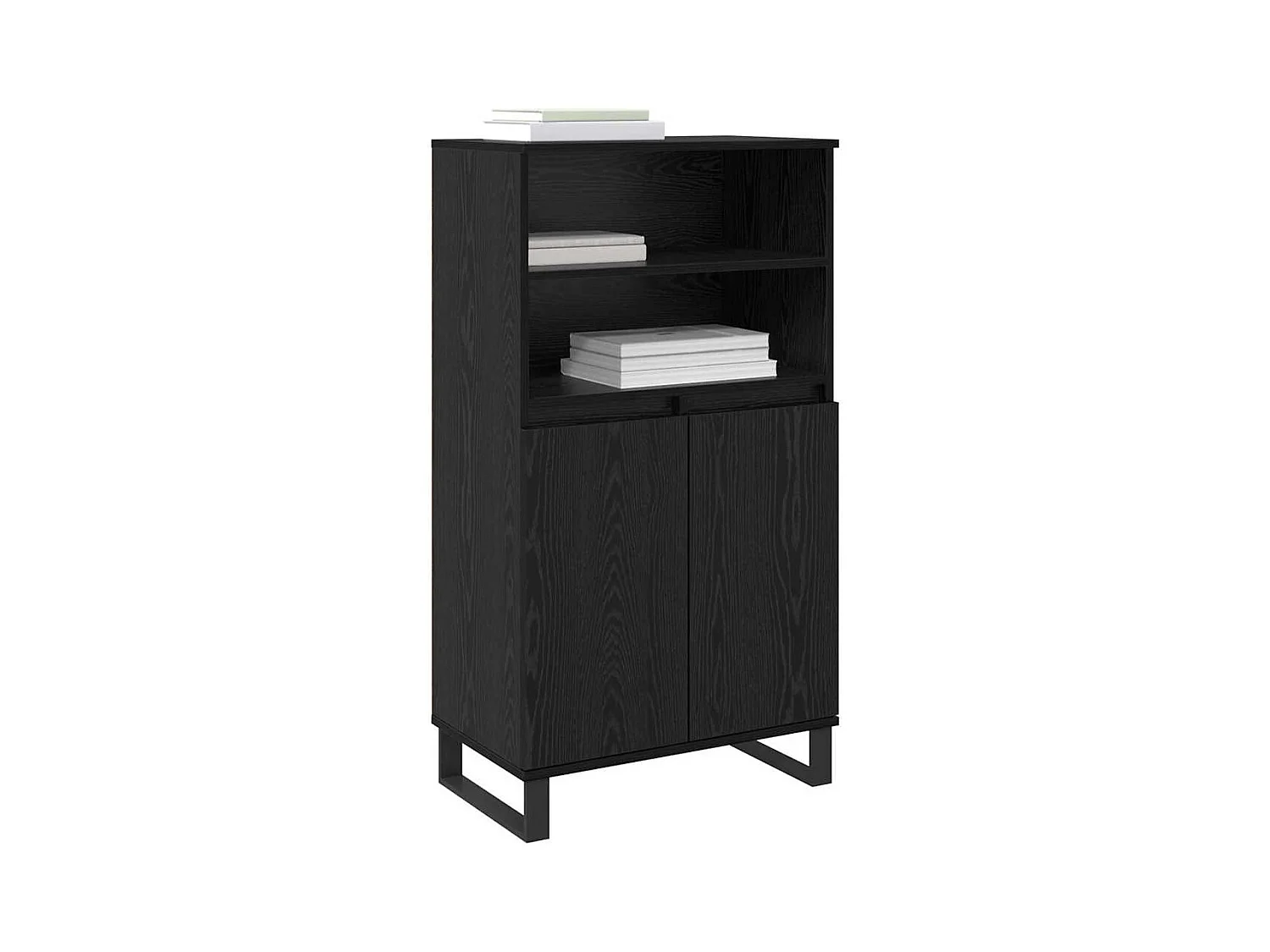 Haut Armoire Noir 60 x 36 x 110 cm Bois d'ingénierie