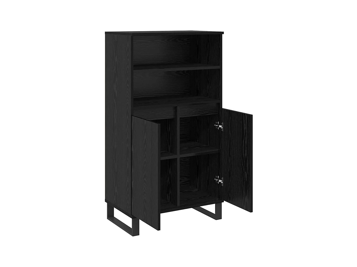 Haut Armoire Noir 60 x 36 x 110 cm Bois d'ingénierie