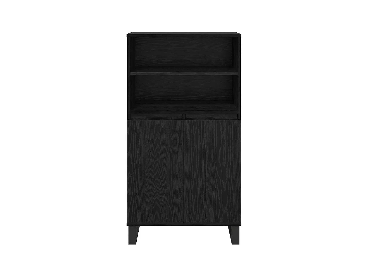 Haut Armoire Noir 60 x 36 x 110 cm Bois d'ingénierie