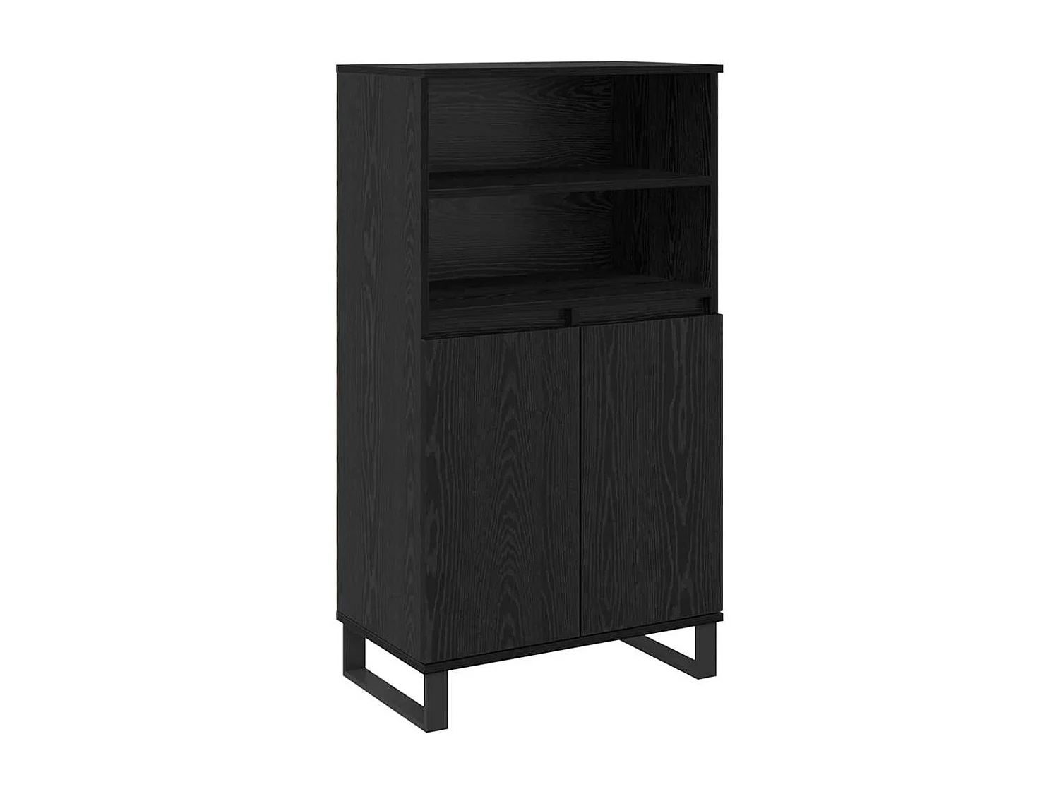 Haut Armoire Noir 60 x 36 x 110 cm Bois d'ingénierie