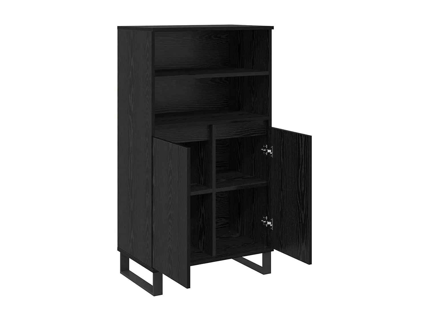 Haut Armoire Noir 60 x 36 x 110 cm Bois d'ingénierie
