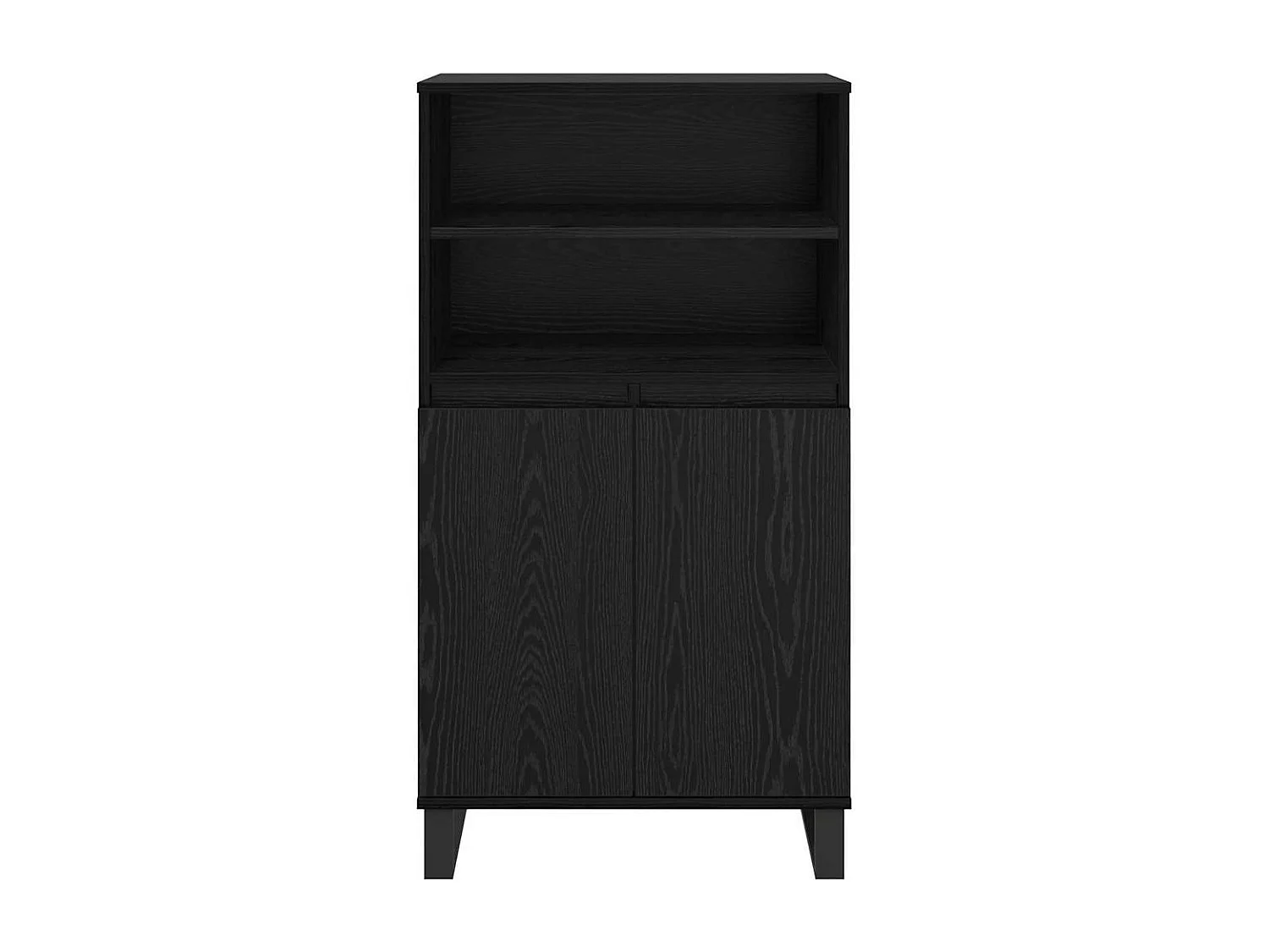 Haut Armoire Noir 60 x 36 x 110 cm Bois d'ingénierie