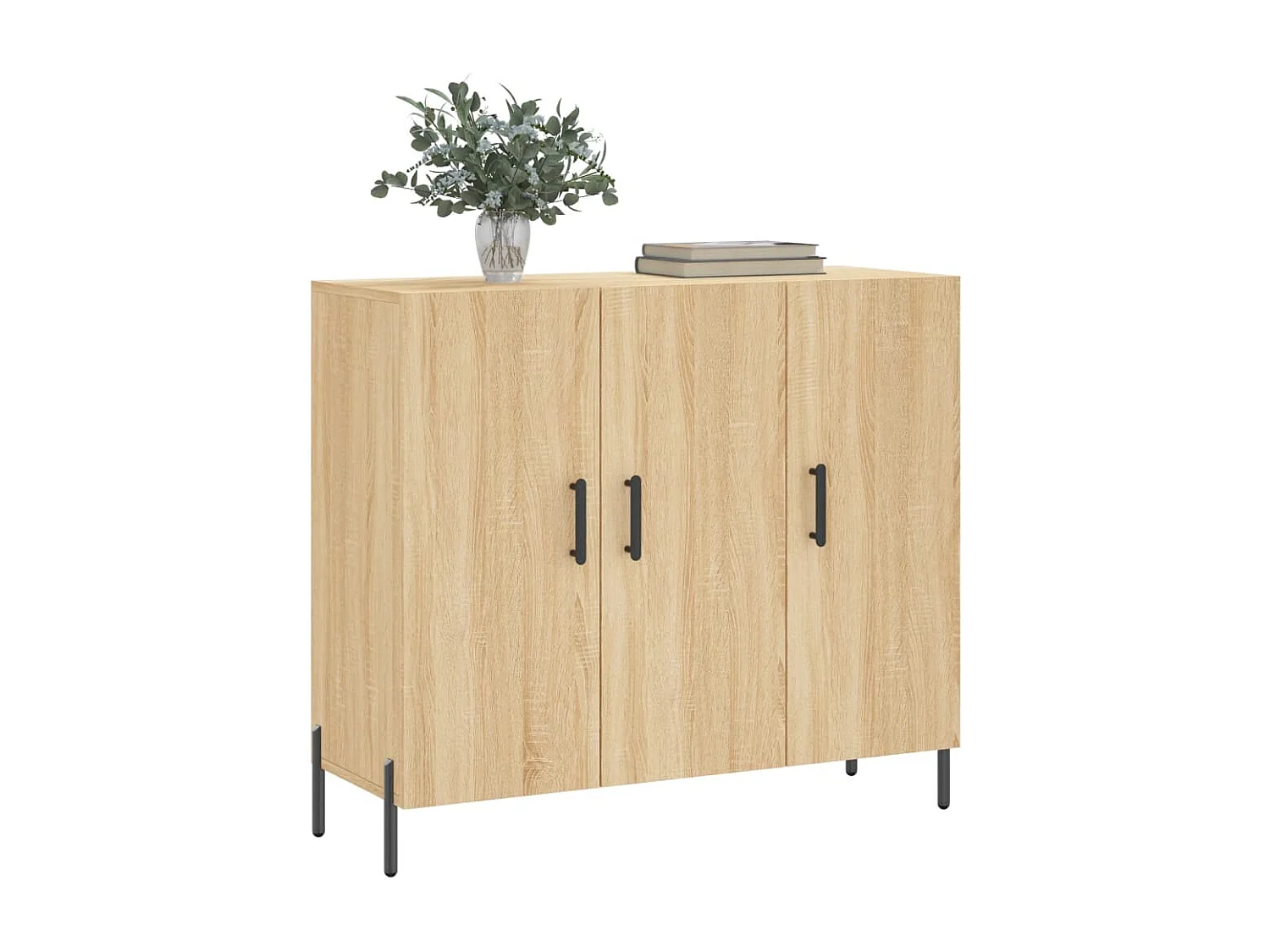 Credenza in rovere Sonoma 90x34x80 cm in legno ingegnerizzato