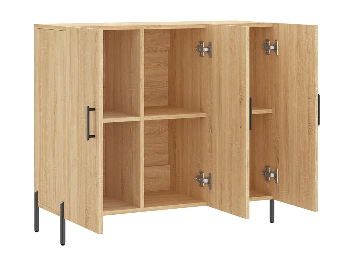 Credenza in rovere Sonoma 90x34x80 cm in legno ingegnerizzato