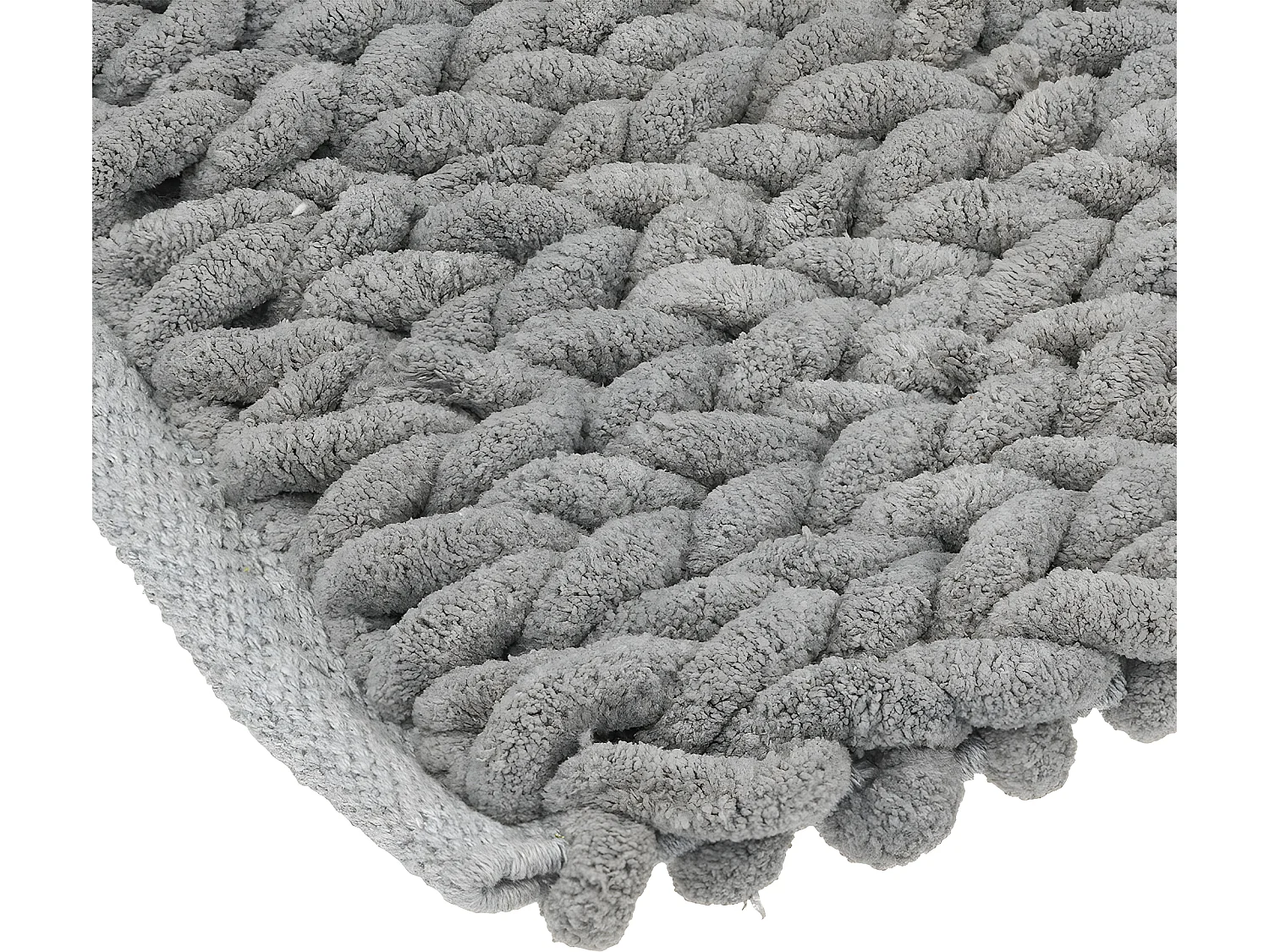 Grand Tapis de Salle de Bain épais Gris 50 x 120 cm