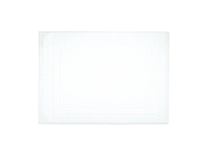 Tapis de salle de Bain en coton Blanc 50 x 70 cm